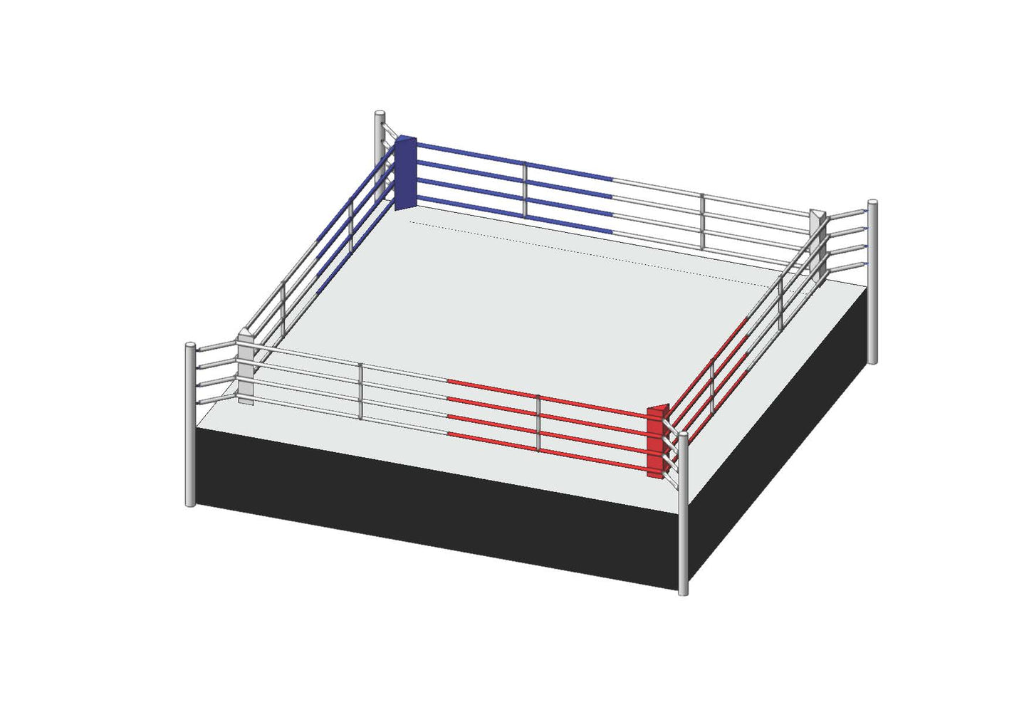 Boxing Ring Standard 6m x 6m 3D Symbol for Vectorworks or AutoCAD